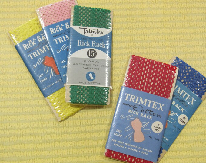 BABY Rick Rack Fabric Trim Choose Your Color NOS Vintage Etsy