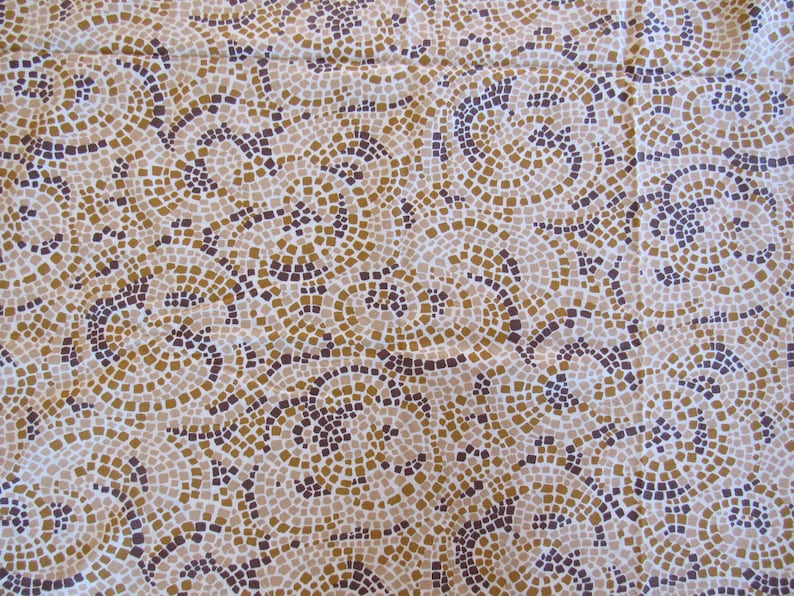 Novelty Fabric Vintage 1960s COBBLESTONE Yellow Brick Road Whimsical Cotton Fabric 37x 2-12yds Sewing Craft Clothing Children Quilting