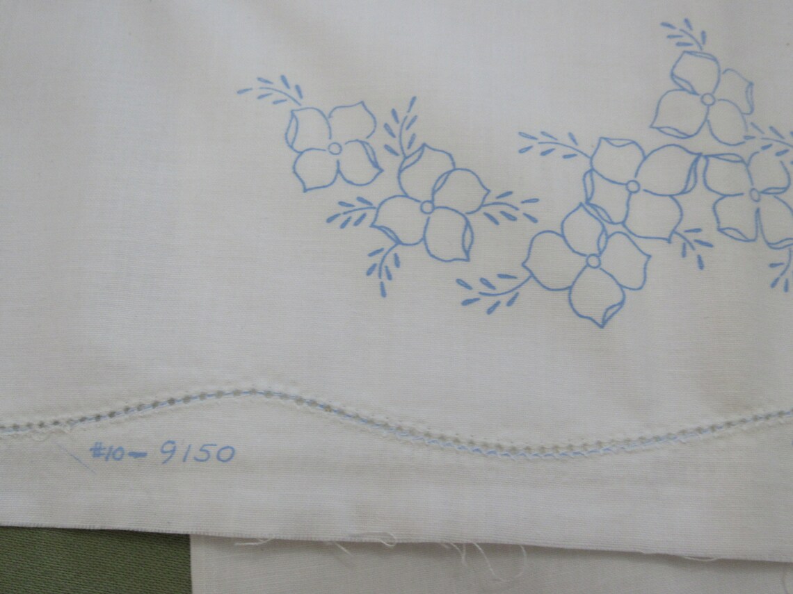 PreStamped Pillowcases to Embroider Vintage 1960s PRAYING Etsy