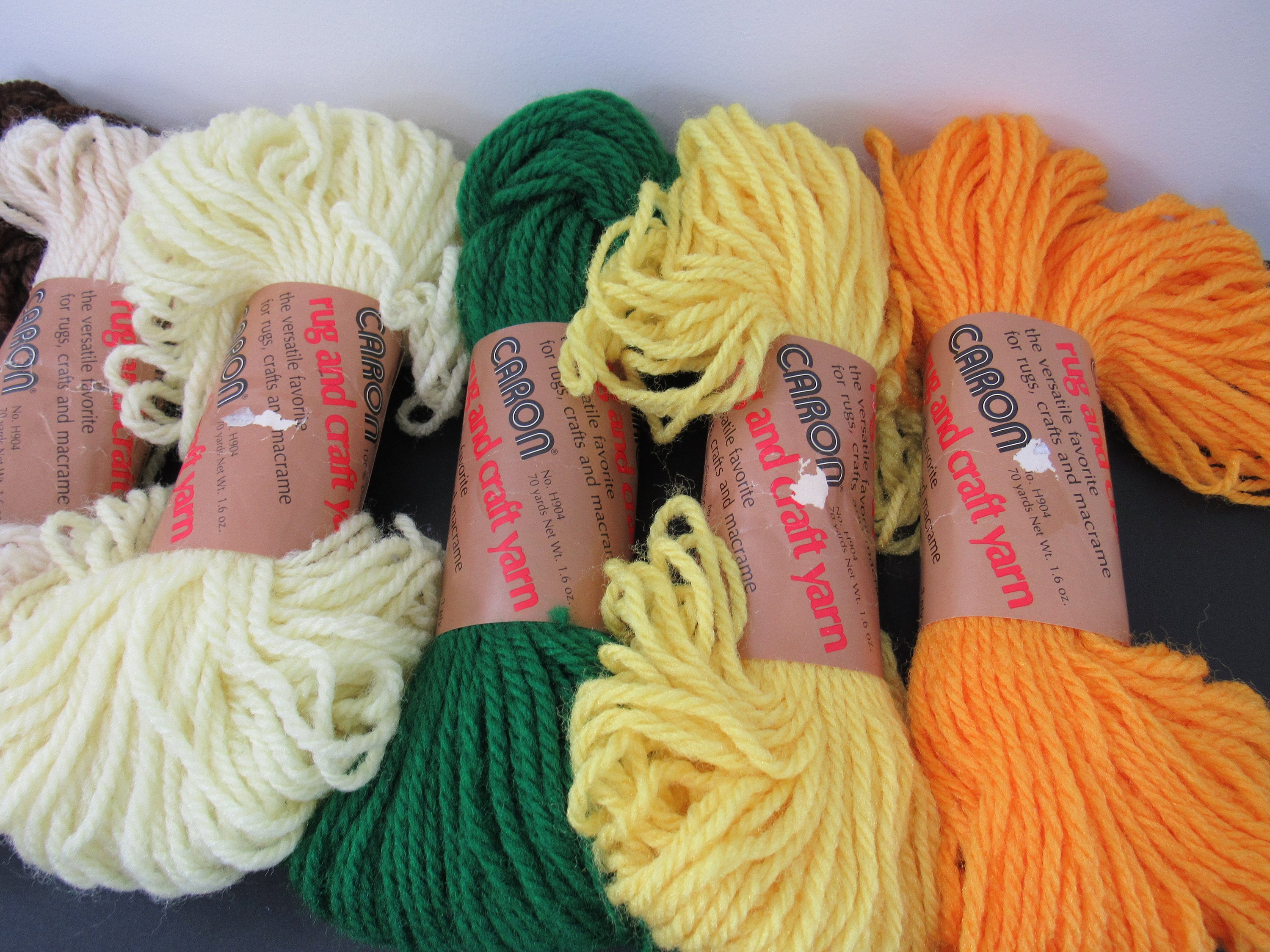 Heavy RUG Yarn 3 Strand Bulky Vintage Caron Rug Yarn Etsy