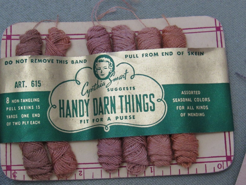Mixed Lot of Darning Mending Thread Vintage Cynthia Smart Etsy