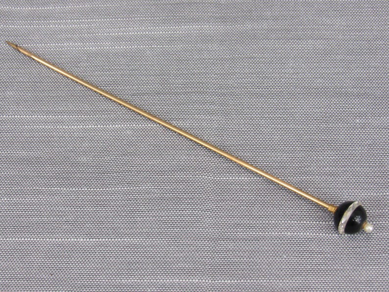 1 Antique Hat Pin - Choose Your Own Victorian Hatpin - Glass Rhinestone Goldstone Etc 5 Gold Filled 5"