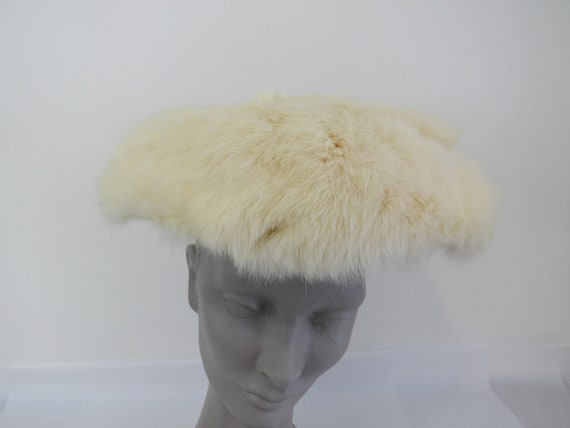 MOD Wide Brim FUR Hat Vintage 1960s 