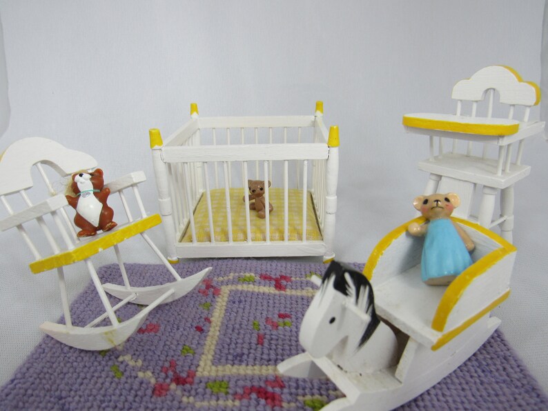 dolls house nursery set