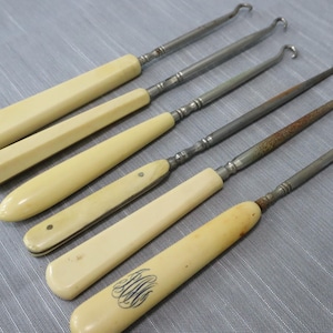Choose Your Own Antique Button Hook | Victorian Dressing Tool | Boot Hook Collection | Sewing & Vanity Collectible (Lot7)