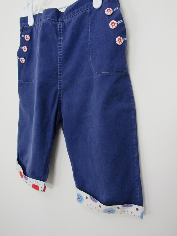 Little Girl's SAILOR Capri Pants Vintage 1970s Na… - image 3