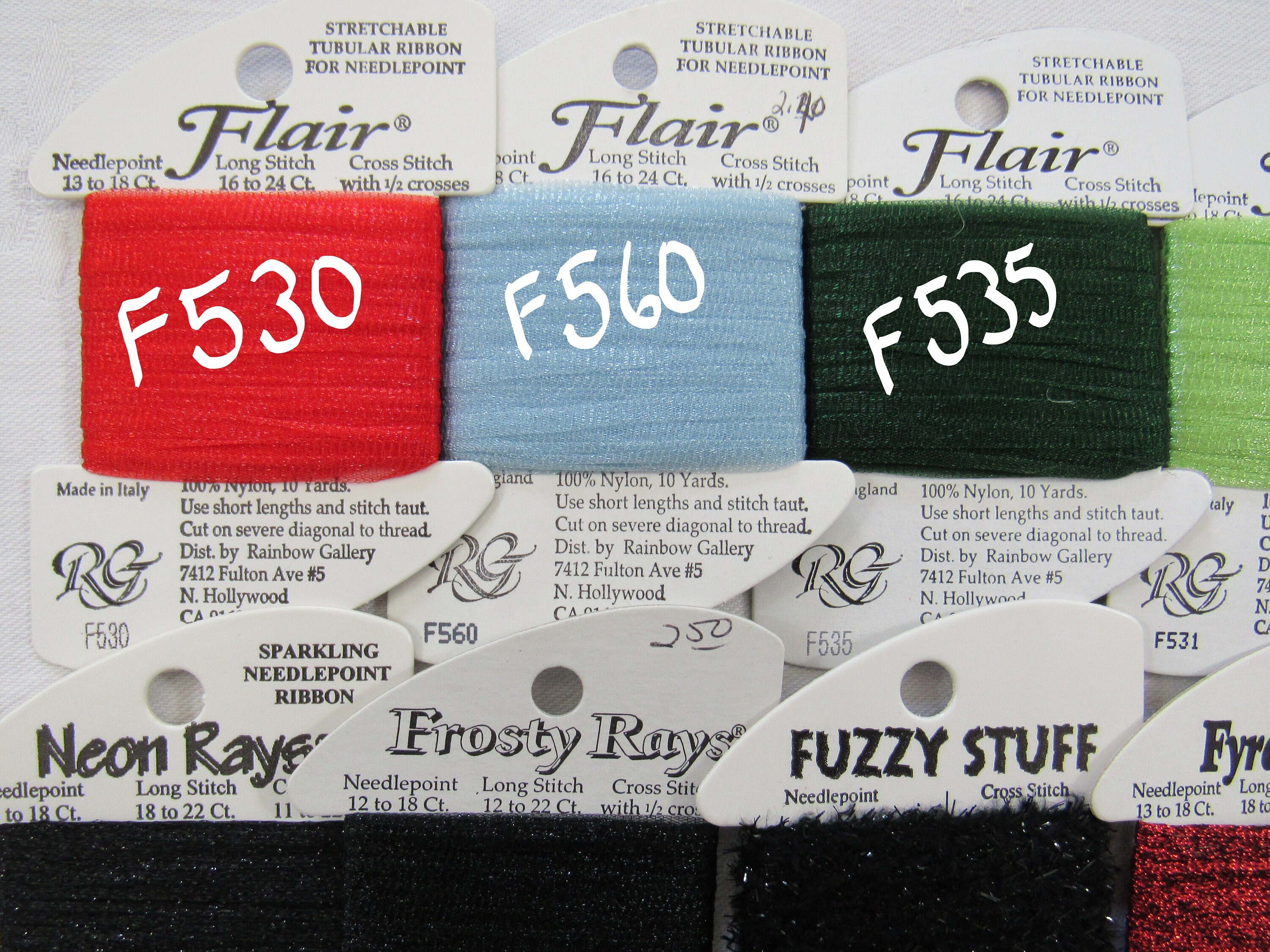 RAINBOW GALLERY Needlepoint Ribbon Multiple Colors Flair Etsy