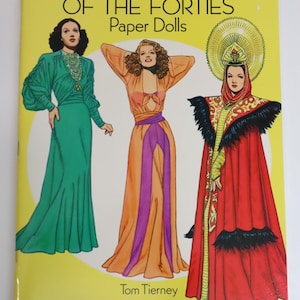 Vintage 1940s Glamorous Movie Stars Paper Doll Book by Tom Tierney