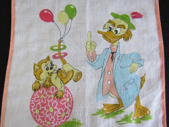 Vintage Childrens Hankie - 1960s Disney LUDWIG Vo… - image 3