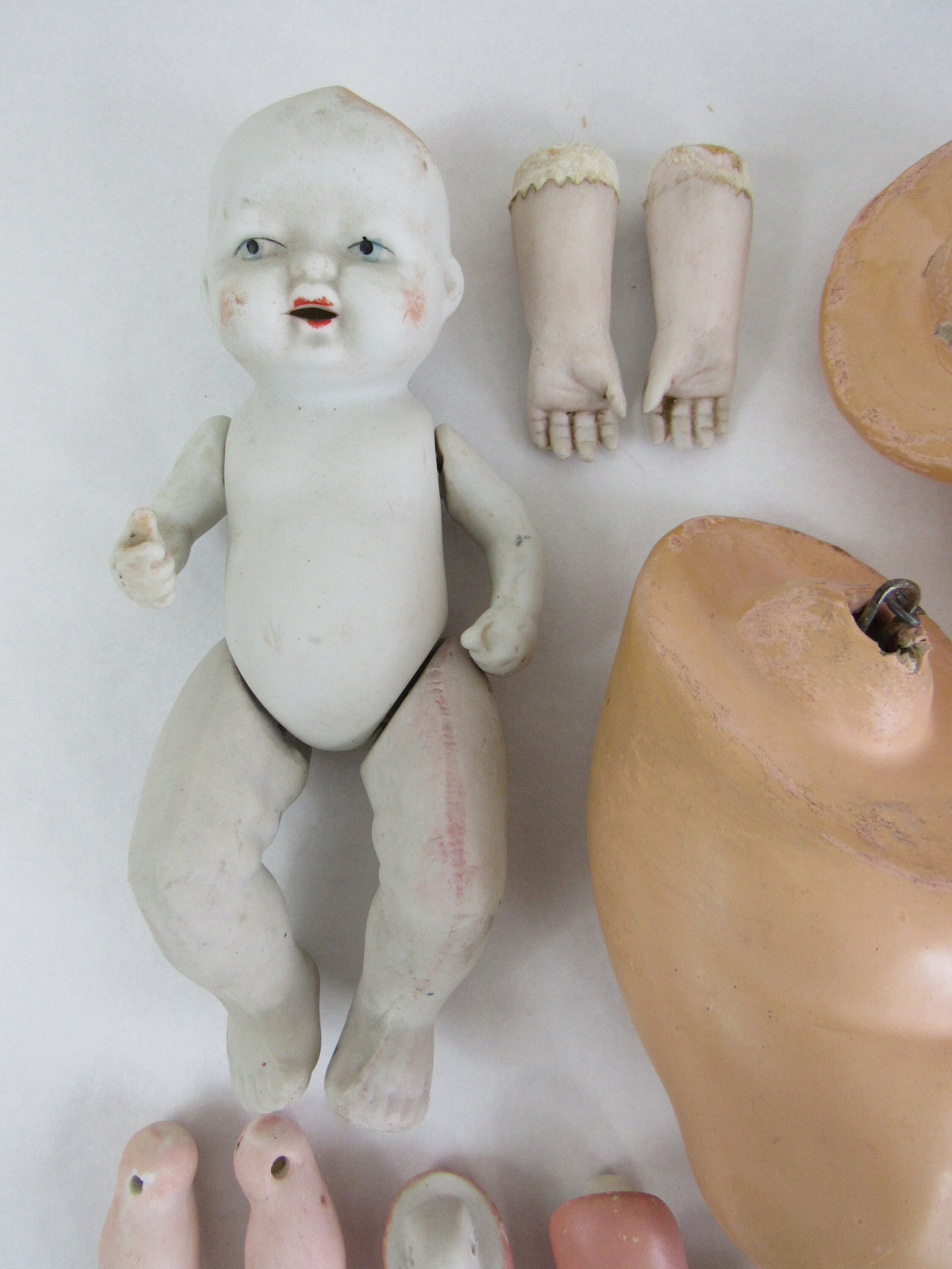 1 Antique Doll Body or Part Bisque Porcelain Compo Doll Etsy