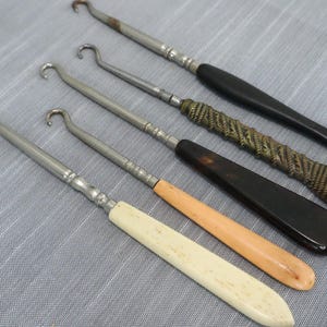 Choose Your Own Antique Button Hook | Victorian Dressing Tool | Boot Hook Collection | Sewing & Vanity Collectible (Lot5)