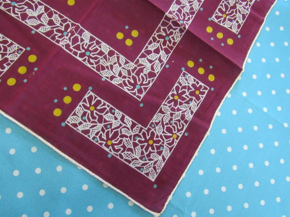 MOD Hankie Vintage Polka Dots Handkerchief Printe… - image 2