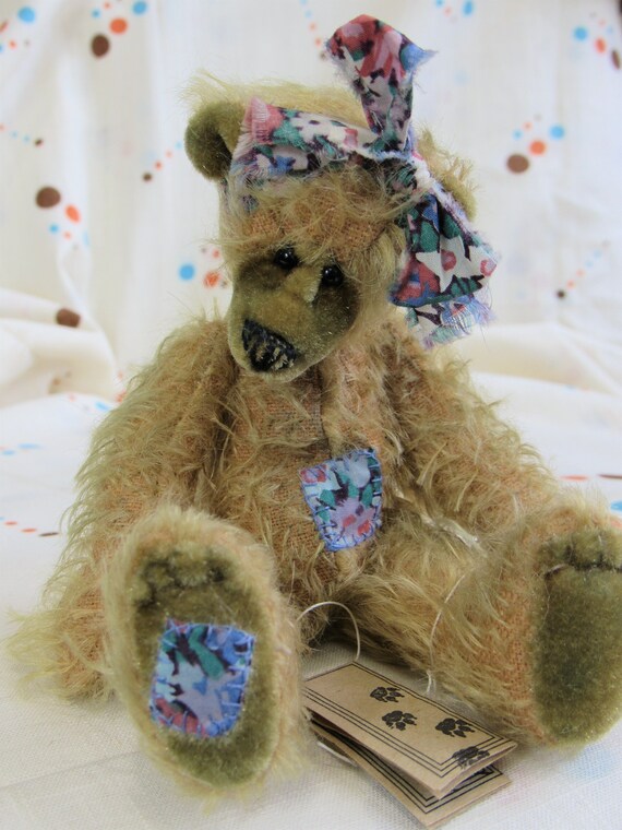 Artist Teddy Bear Ooak Mini Bear Norma 6 1 2 Jointed Etsy