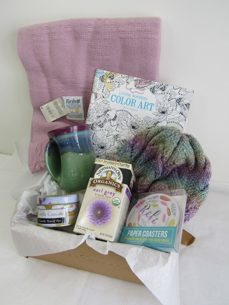 Gift for Her Hygge Care Package RELAX Thrifted Gift Box Gift For Mom Gift Box Long Distance Best Friend Girlfriend Cozy Gift Box