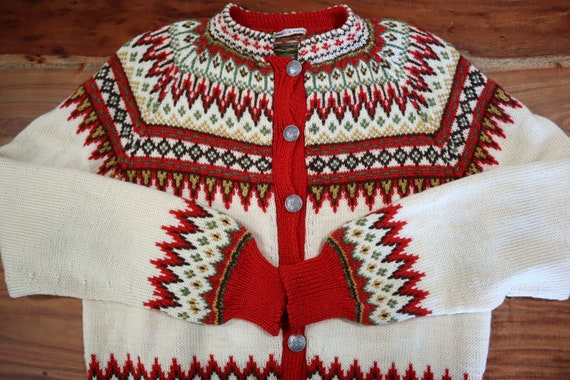 Vintage Wool Cardigan Dale of Norway Style - Wome… - image 1