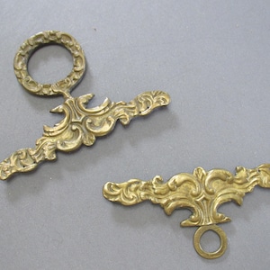 Vintage Bell Pull Hardware Scandinavian Inspired 6" Wide Bell Pull Holder Klokkestreng Fittings