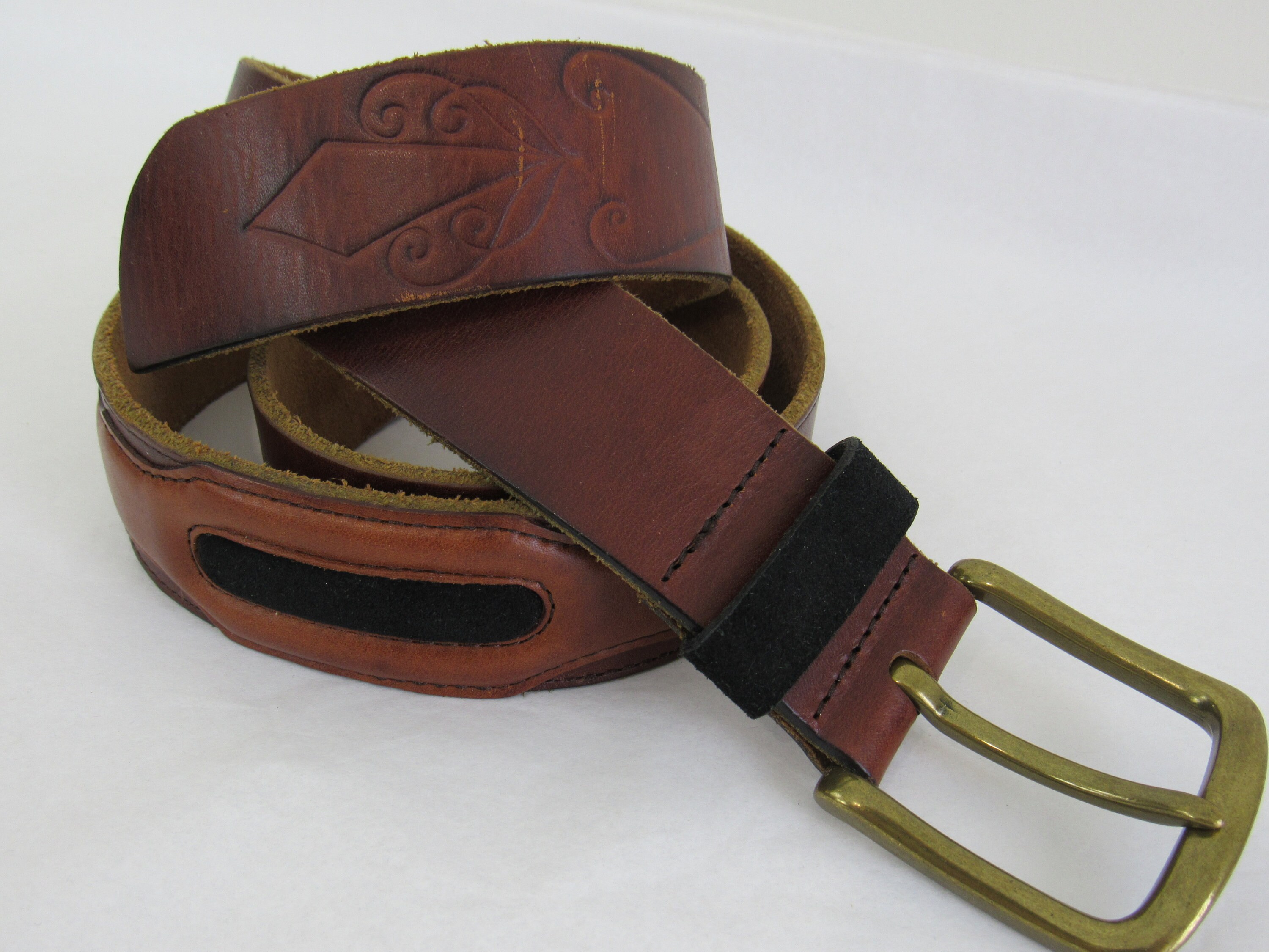 Vintage Tooled Leather BELT LUCKY BRAND 