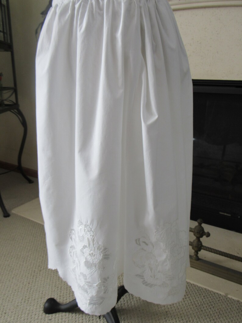 White Cotton Skirt Vintage 1980s Resort Wear Size XL | Etsy