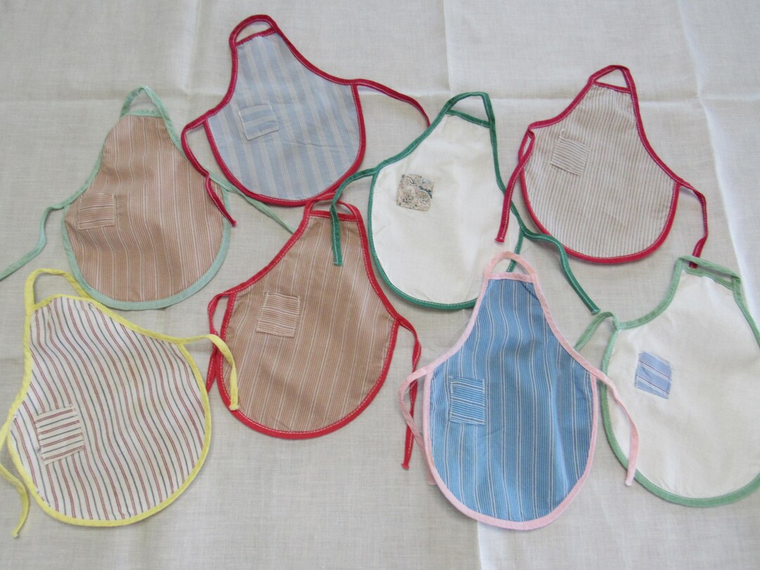 Vintage Bottle Apron Set Retro 1950s Set of 8 Soda Condiment Bottle ...