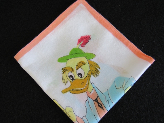 Vintage Childrens Hankie - 1960s Disney LUDWIG Vo… - image 1