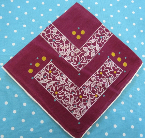 MOD Hankie Vintage Polka Dots Handkerchief Printe… - image 5