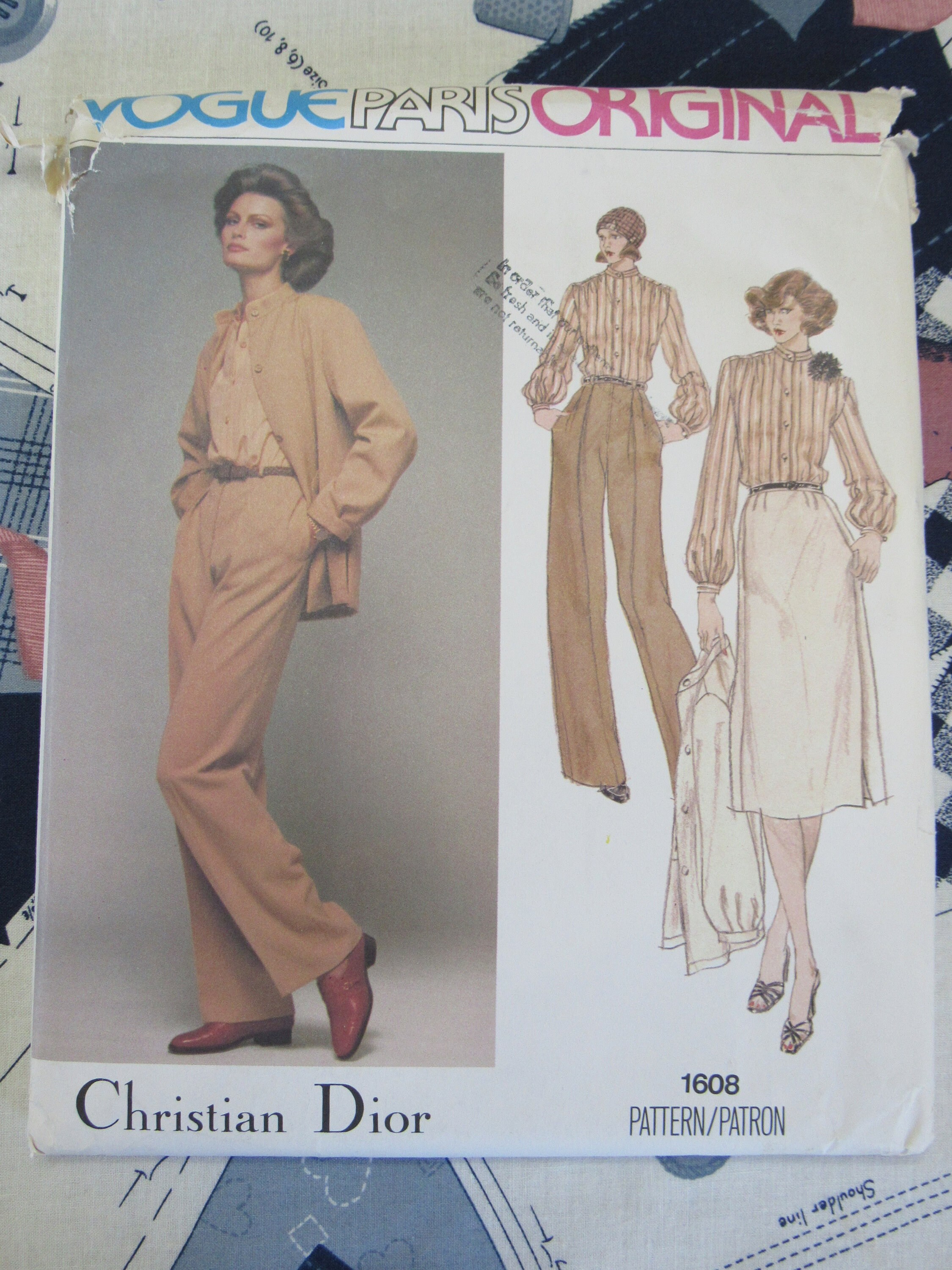 UNCUT Vogue Paris Original Sewing Pattern 1608 Christian Dior - Etsy Denmark