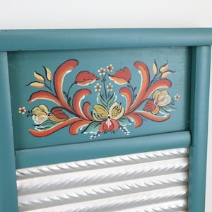 Norwegian Rosemaling Bulletin Board: Hand-Painted Folk Art Magnet Board