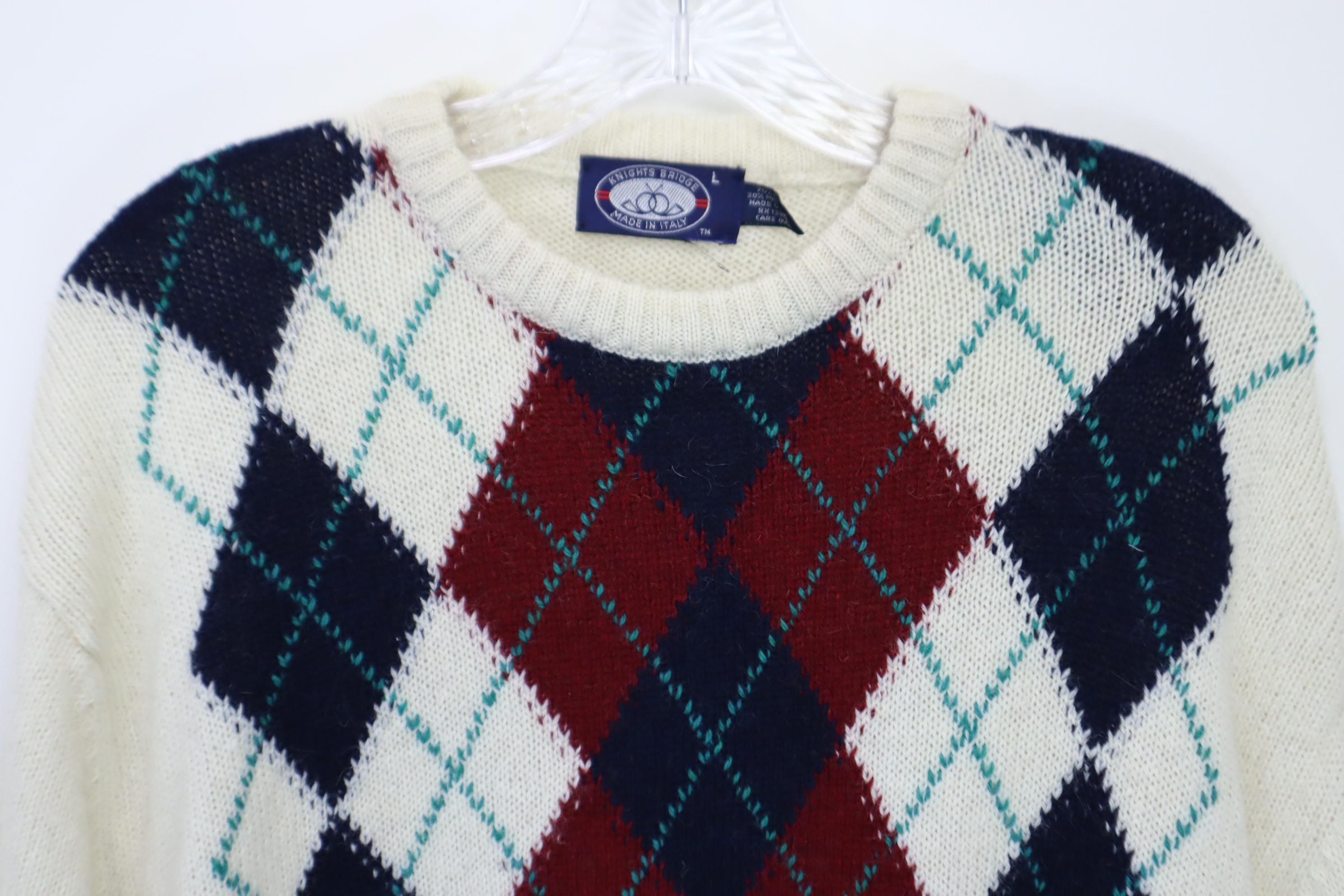 Vintage Wool Sweater Argyle - Etsy Vintage Wool Sweater Argyle - Etsy