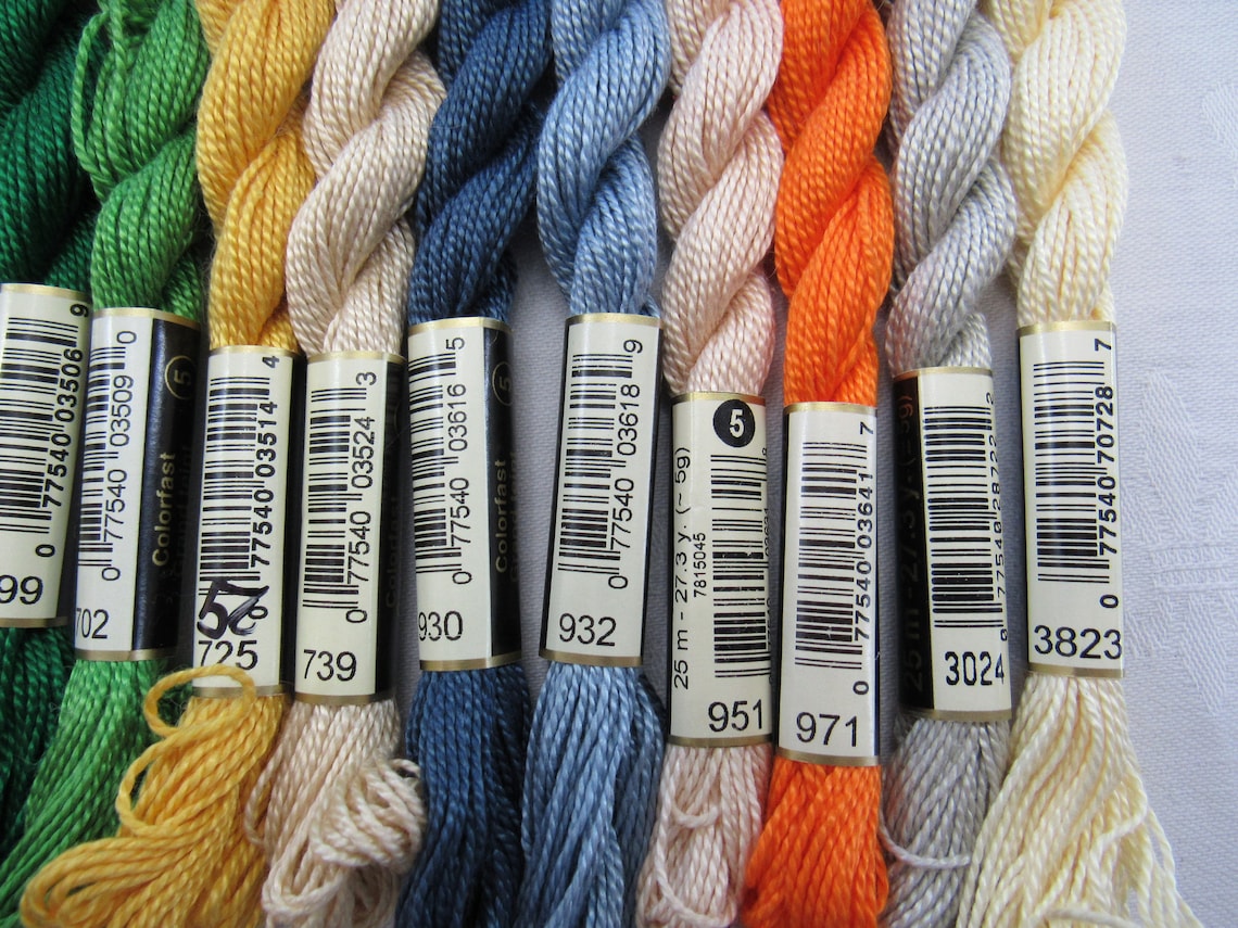 DMC Size 5 Pearl Cotton Floss / Thread for Needlepoint Cross Etsy