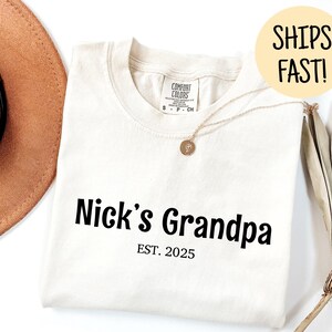 Custom Grandpa Shirt, Custom Papa Shirt, Grandpa Est Shirt, New Grandpa Gift, Fathers Day Gift, Gift For Grandpa, Funny Grandpa Gift