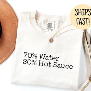 Hot Sauce Goes with Everything Shirt Funny Foodie Tee Great Gift for Hot Sauce Lover Humor Shirt Spicy Food Shirt Humorous Shirt Cooking Tee