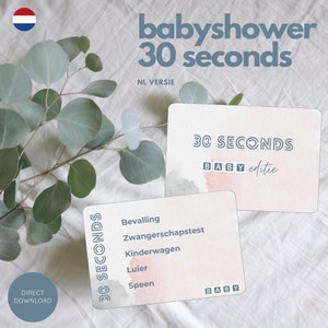 Babyshower 30 Seconds Baby Editie | Leuk Interactief Spel voor Babyshowers | Uniek Babyshower Cadeau | 200 woorden | Nederlandstalig