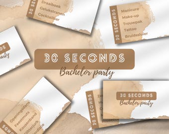 Juego de despedida de soltero en 30 segundos: Edición imprimible (descarga digital) - Holandés