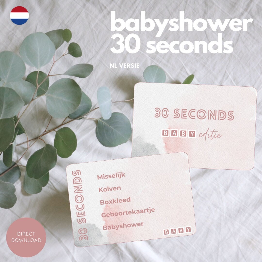 Babyshower 30 Seconds Baby Editie Leuk Interactief Spel Voor ...