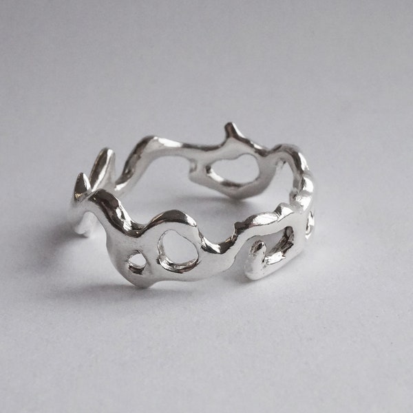 TENDRE METAL sterling silver MAMIE ring - size 5