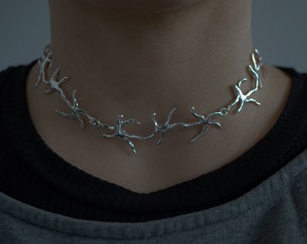 sterling silver CTRL + R necklace