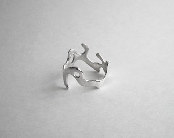 TENDRE METAL sterling silver "grande glu" ring