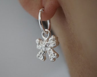 sterling silver BOW hoops earrings - DRANEM BAG collab