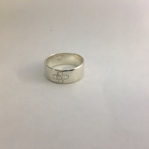 sterling silver custom word on band image 7