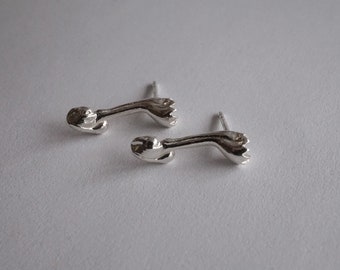 TENDRE METAL - sterling silver TOULIPE earrings