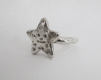 sterling silver LUCKY STAR ring - Dranem Bag collab