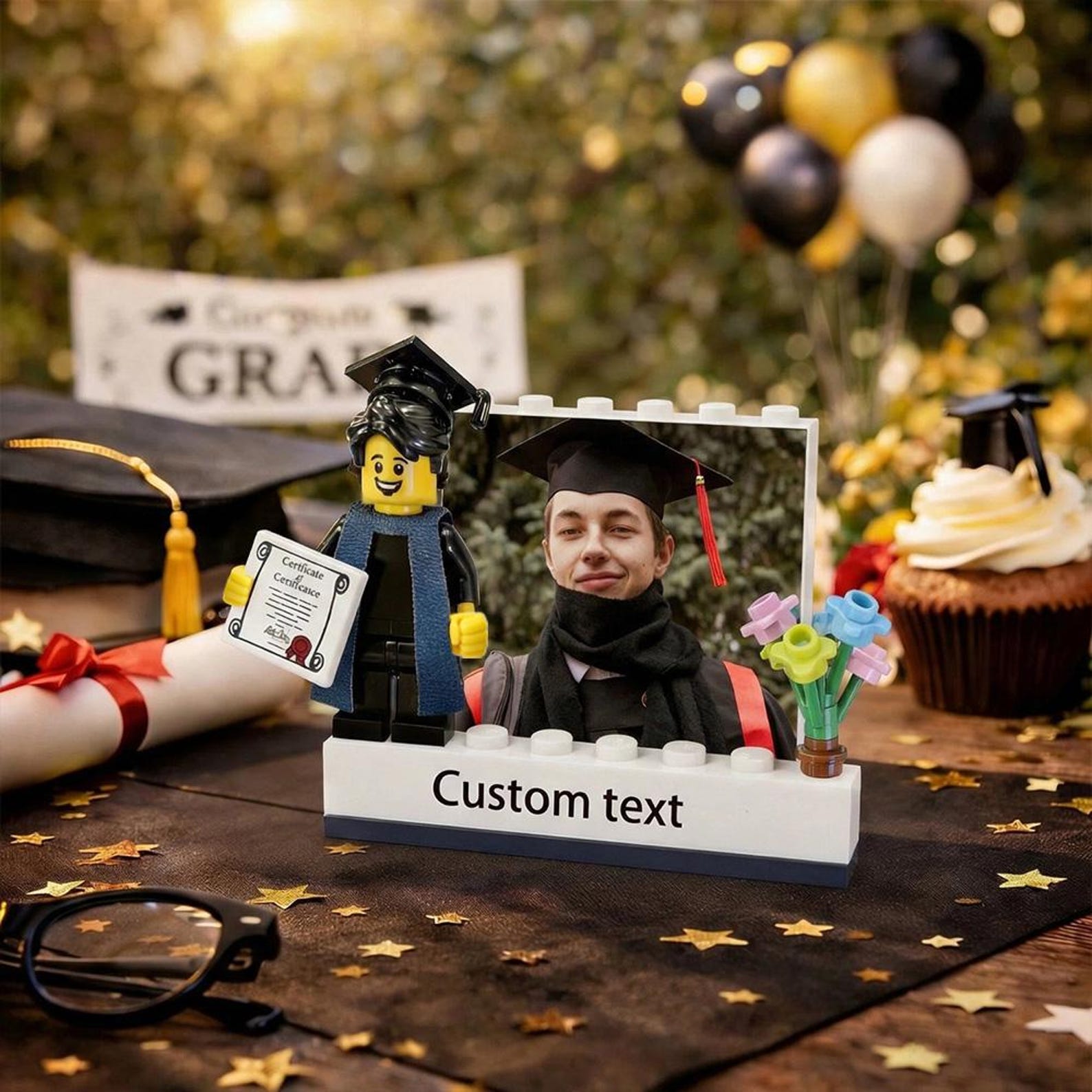 Customized 3D Graduate Mini Figure • Building Block Photo Frame ...