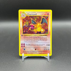 Charizard 1. Edition Basisset 1999 Pokemon – [Proxy Custom Trading Card Reply Handgefertigtes gedrucktes Holo]