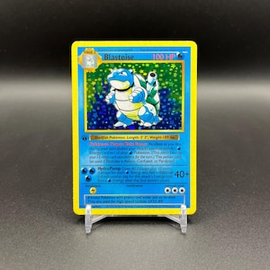 Blastoise 1. Edition Basisset 1999 Pokemon – [Proxy Custom Trading Card Reply Handgefertigtes gedrucktes Holo]