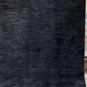 Anthracite Gray Area Rug: Abstract Turkish Handloomed Polyester Carpet (5.3x7.6)