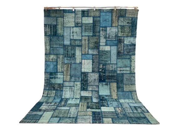 52.5×185.5 Patchwork ViNTAGE TURKiSH RUG Turkish Vintage Patchwork Rug, Handmade Wool Area Rug