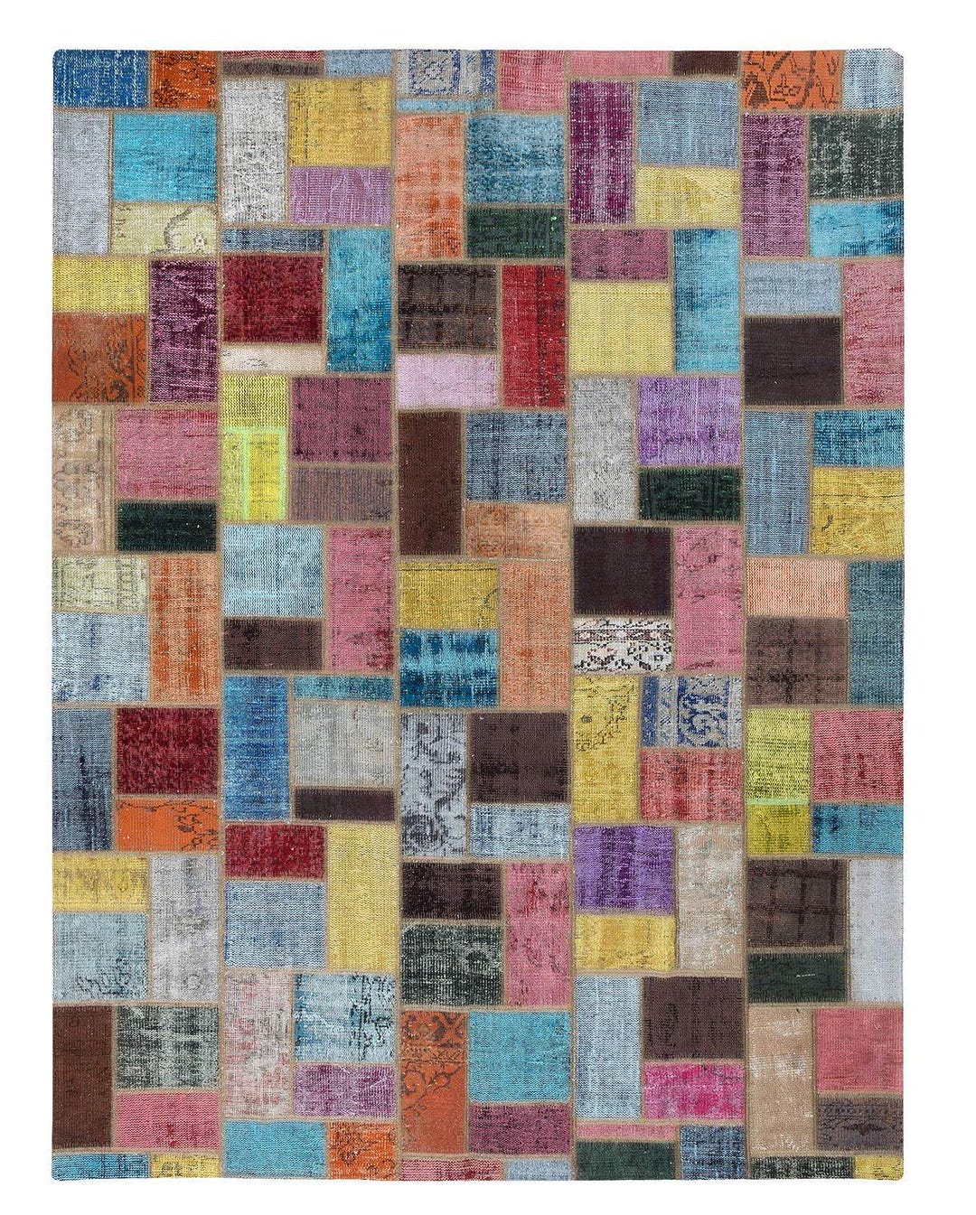 Vintage Patchwork Area Multi Color Rug,distressed Worn Patchwork Carpet ...
