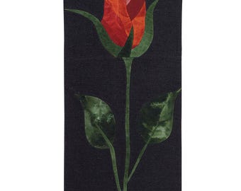 Handmade Wool Tulip Rug: Turkish Kilim Tapestry Wall Decor (6.3 x 5.1)