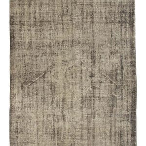 Turkish Vintage Distressed Wool Area Rug,Low Pile Rug,Antique Old Rug,6x9.4 feet,Middium Size Rug