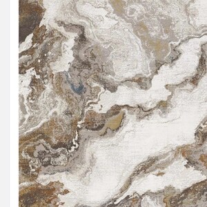 Stone Pattern Rug, Luxury Silk Area Rug for All Room, Turkish Viscon ...